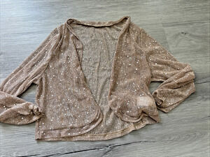 Temu Shimmery Cardigan, Bronze, Large